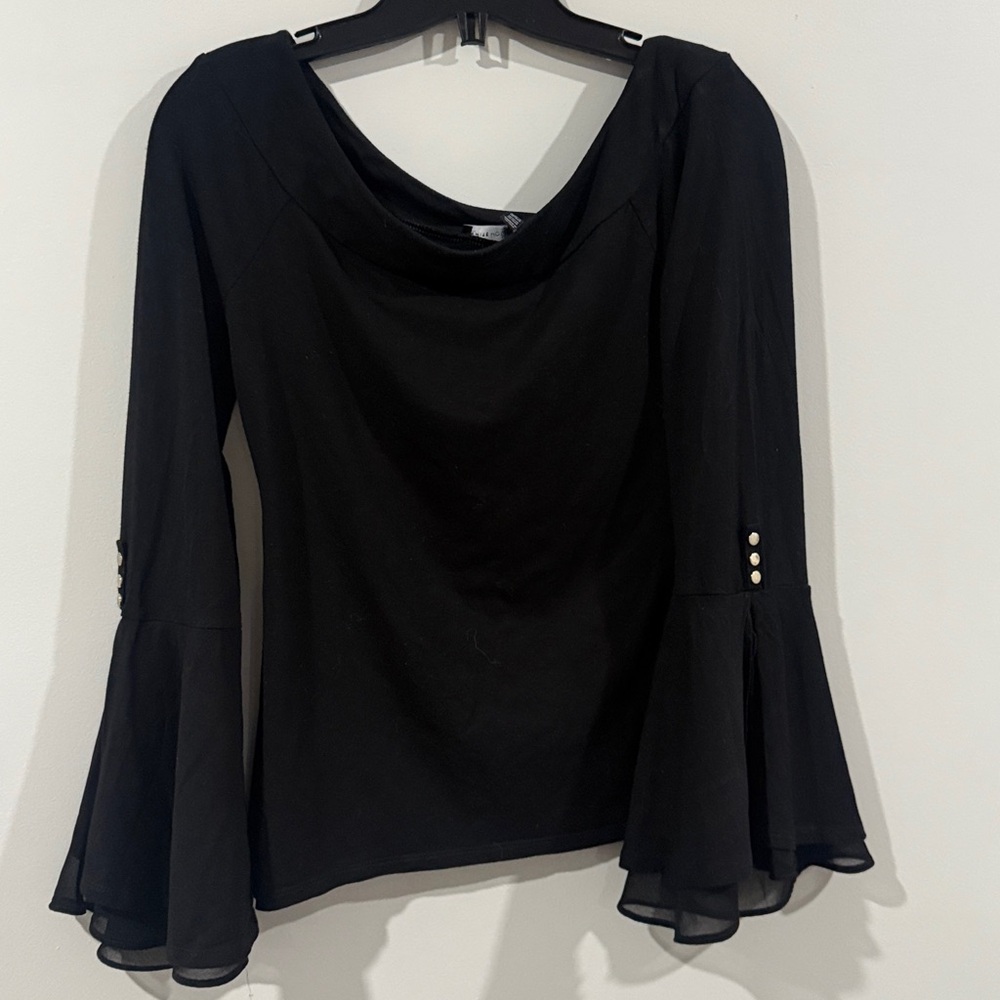 White House Black Market Black Off-Shoulder Blouse